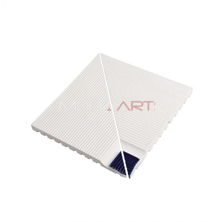 Tutamak Çizgili 25x25cm İç Köşe Kobalt
